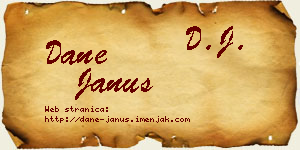 Dane Janus vizit kartica